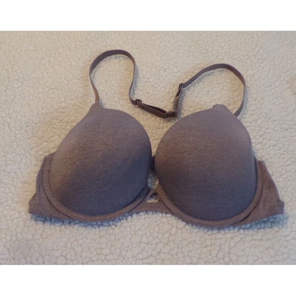 Victoria Secret Padded Perfect Coverage Bra 36C Lt Gray Underwire - Picture 1 of 3